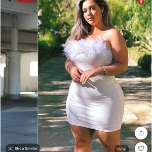 Fashion nova white party dress size 2x